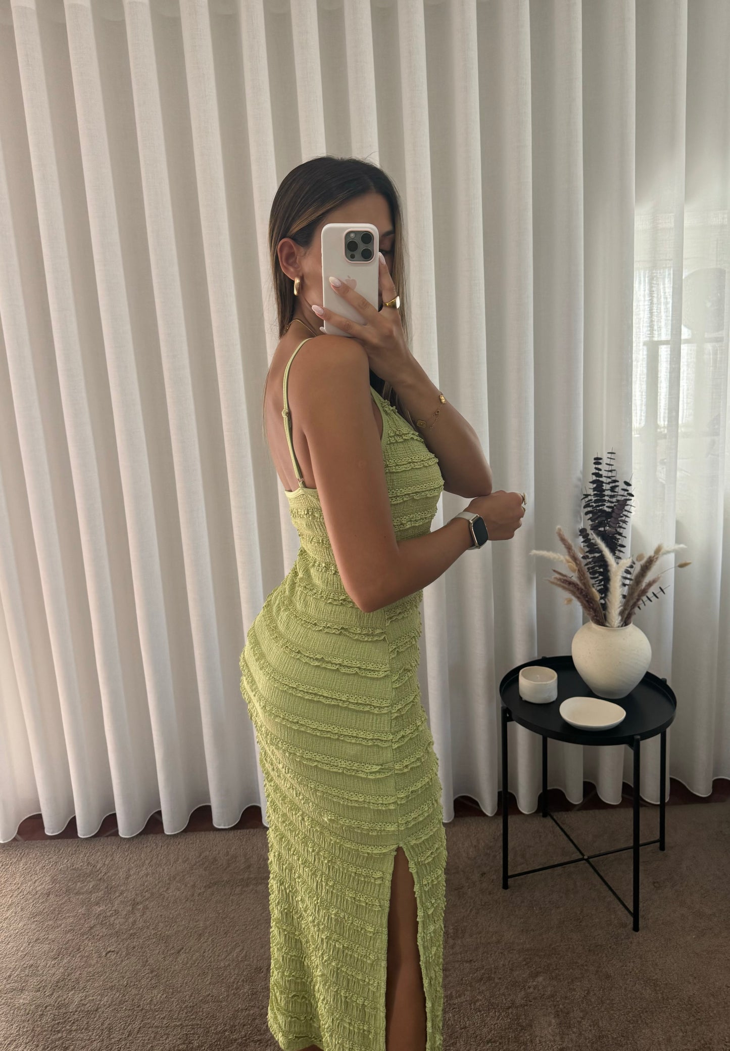 VESTIDO RELEVO MIDI