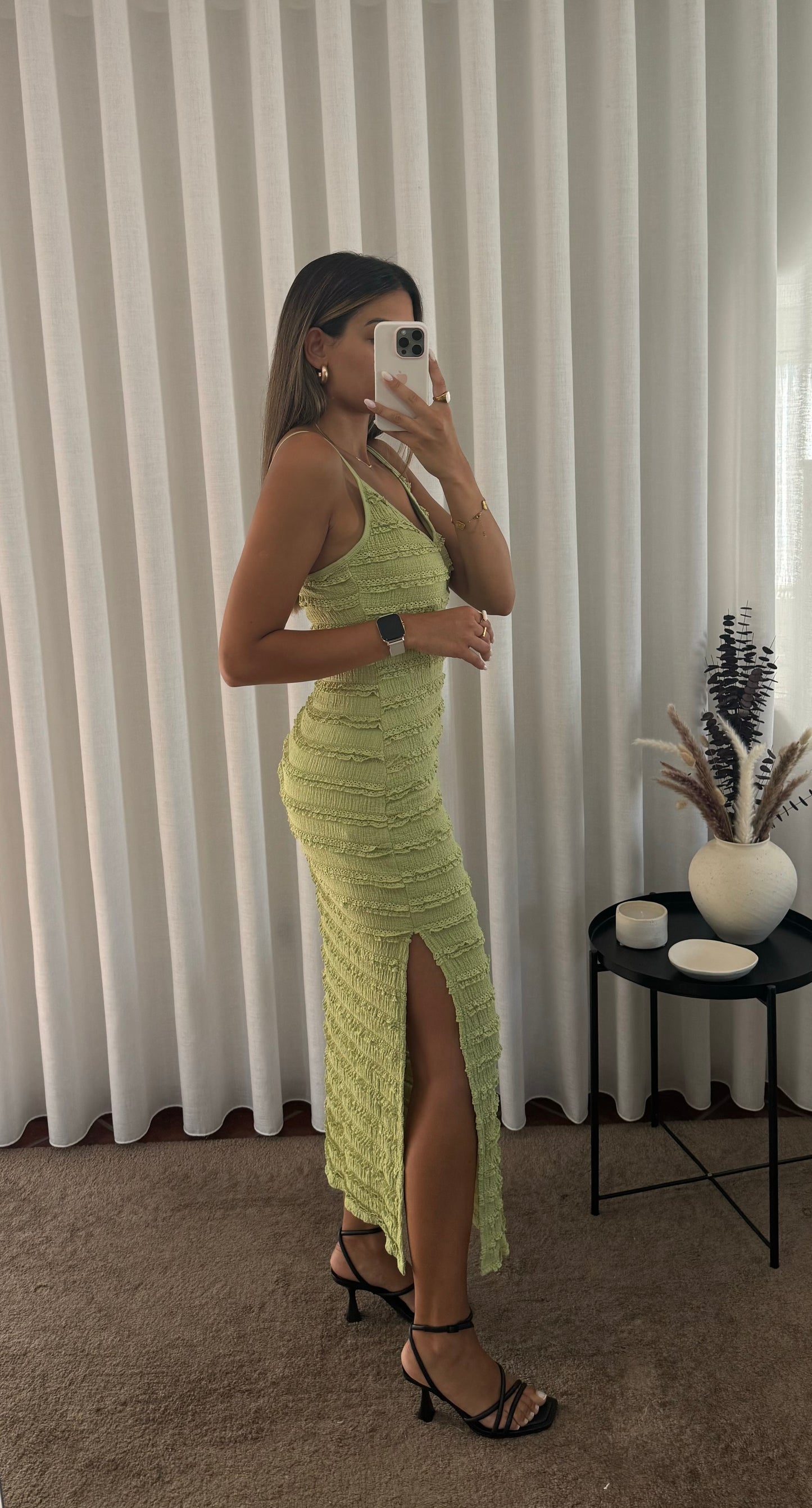 VESTIDO RELEVO MIDI