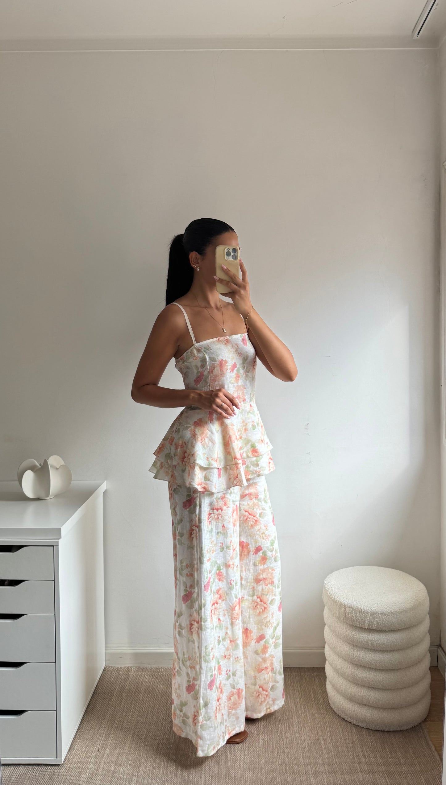 CONJUNTO FLORAL LINHO