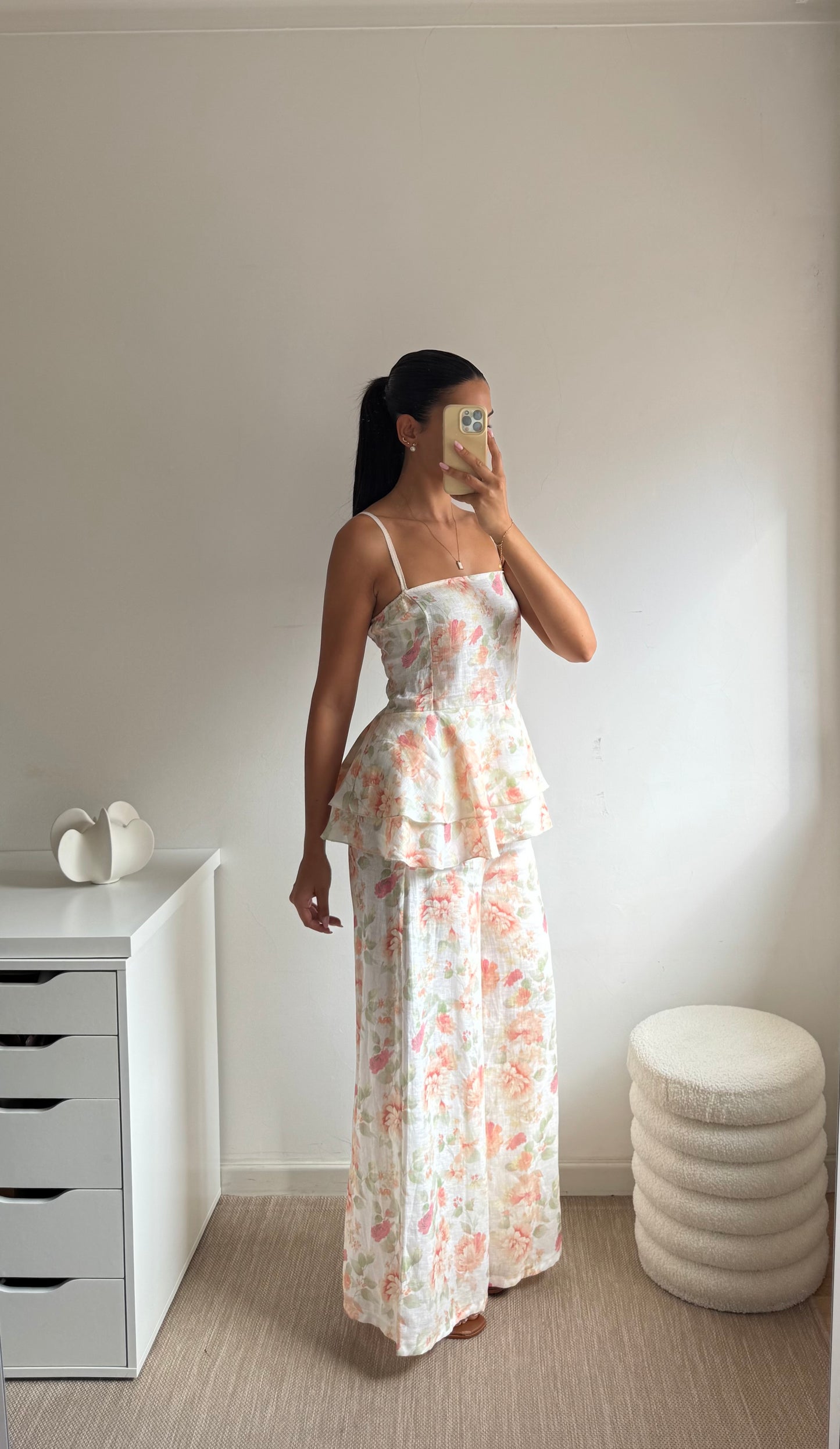 CONJUNTO FLORAL LINHO
