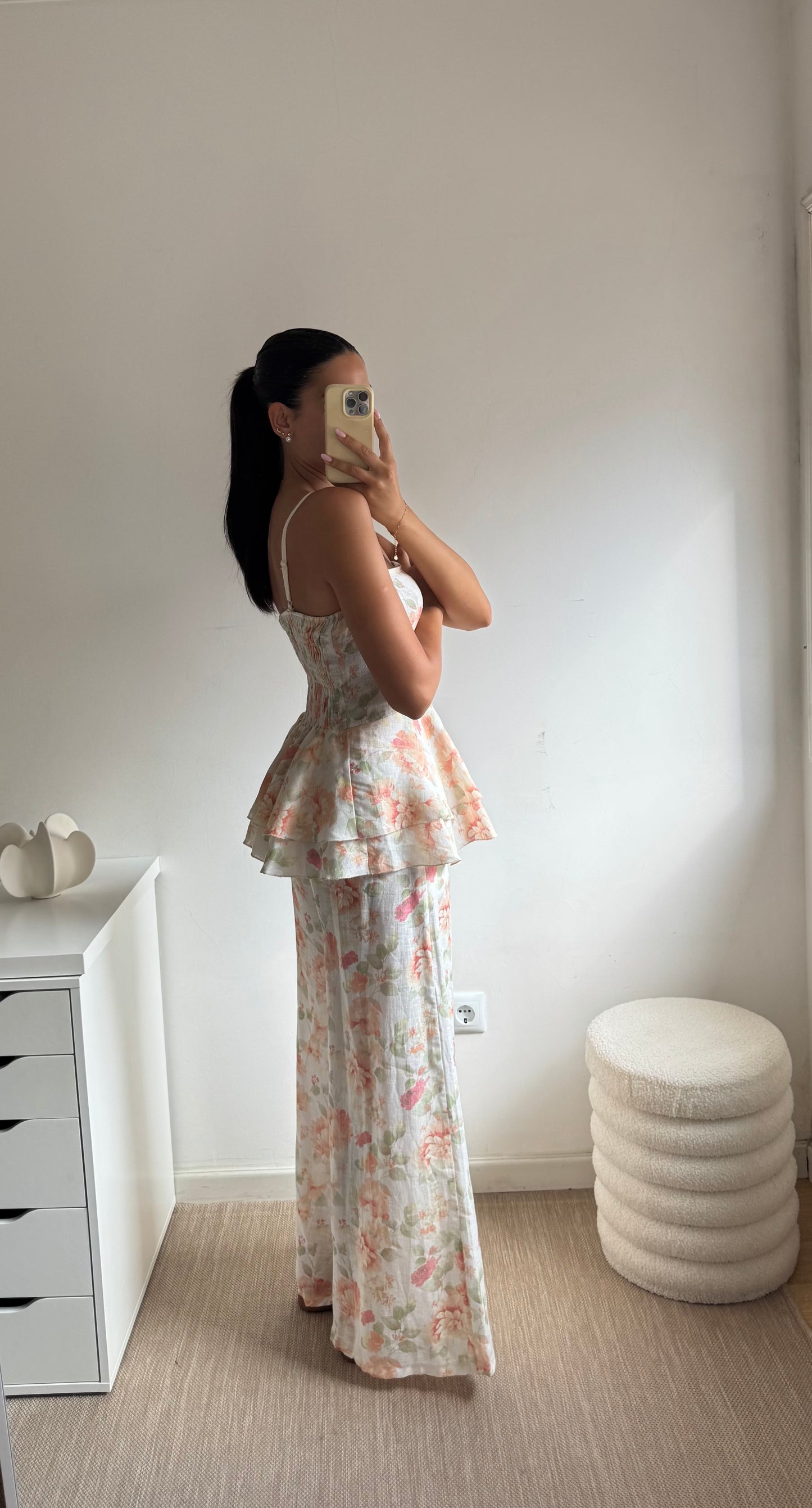 CONJUNTO FLORAL LINHO