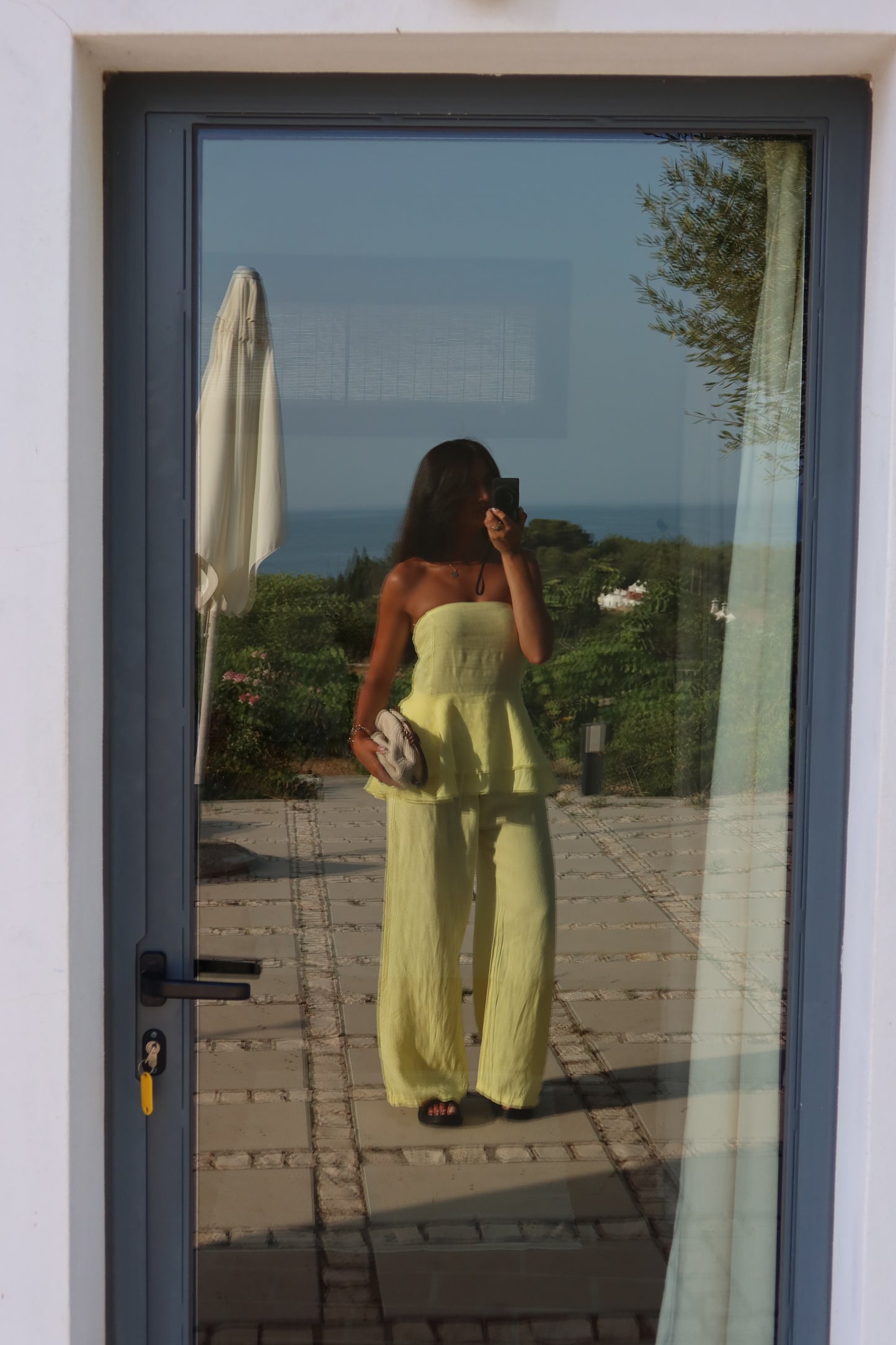 TOP PEPLUM 100% LINHO